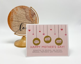 Divertente biglietto gratta e vinci per la Festa della Mamma / Biglietto A2 "La mamma migliore del mondo" / Regalo interattivo per la mamma / Biglietto unico per la Festa della Mamma / Regalo per la mamma