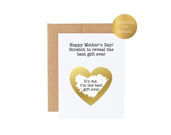 Biglietto divertente per la festa della mamma / Biglietto da grattare per la mamma / Regalo divertente per la mamma / Biglietto interattivo A2 per la festa della mamma / Regalo per la festa della mamma