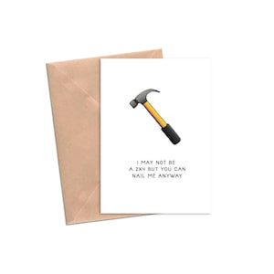 Funny Carpenter Card | Handyman Birthday Card | Woodworker Card | Funny Card for Him | Tradesman Gift | Dirty Card for Him image 1