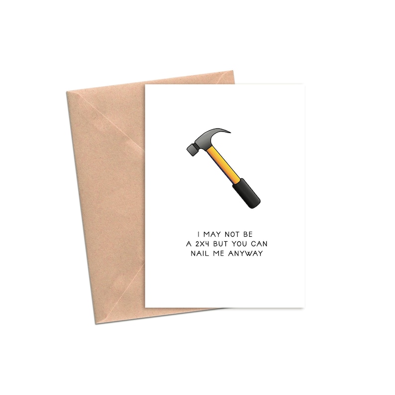 Funny Carpenter Card | Handyman Birthday Card | Woodworker Card | Funny Card for Him | Tradesman Gift | Dirty Card for Him image 1