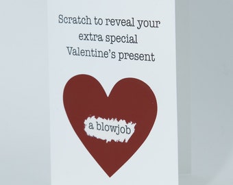 funny valentines scratch off card, card for husband, card for boyfriend, dirty card for him, naughty valentine, funny scratch off, love card