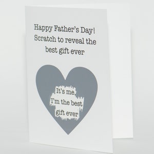 Funny Fathers Day Scratch Off Card, Gift from Wife or Kids, Dad Birthday Card, Cute Funny Dad Card, Best Gift Ever Card
