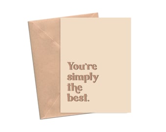 Kaart Jij bent gewoon de beste | Waarderingskaart | Bedankkaart | Gewoon omdat-kaart