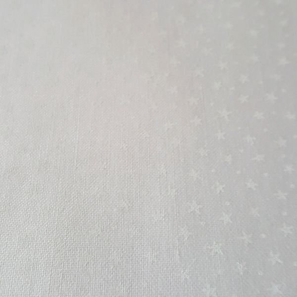 White fabric with small stars fat quarters