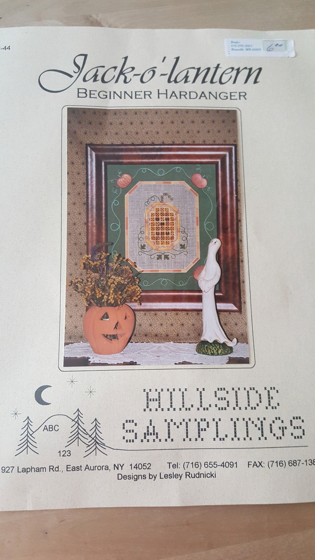 Jack O Lantern Hardanger Kit With Pattern Celery Green Linen Etsy