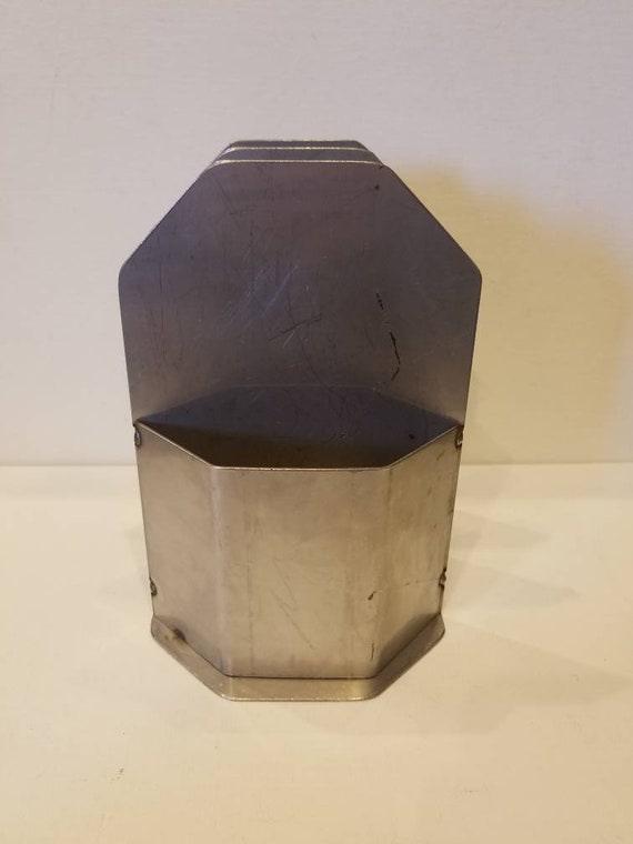 Vintage Heavy Steel Desk Organizer