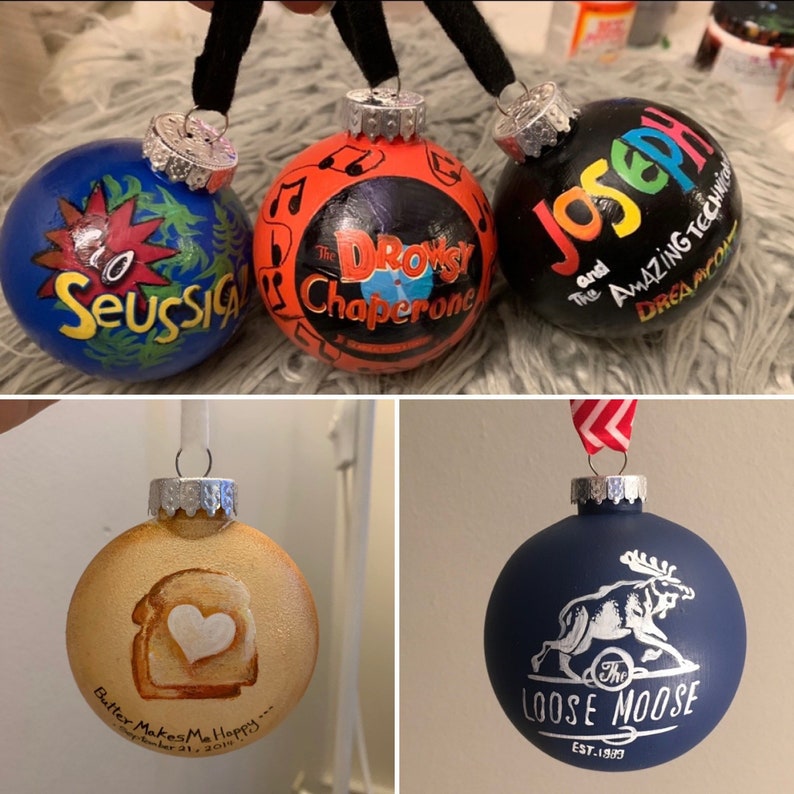 Hand-painted ornaments/ custom ornaments / handpainted/ personalized ornaments/ christmas ornaments. image 4