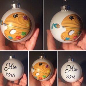 Hand-painted ornaments/ custom ornaments / handpainted/ personalized ornaments/ christmas ornaments. image 1