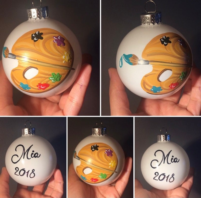 Hand-painted ornaments/ custom ornaments / handpainted/ personalized ornaments/ christmas ornaments. image 1