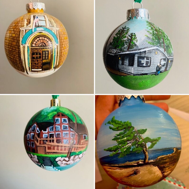 Hand-painted ornaments/ custom ornaments / handpainted/ personalized ornaments/ christmas ornaments. image 6