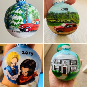 Hand-painted ornaments/ custom ornaments / handpainted/ personalized ornaments/ christmas ornaments. image 4