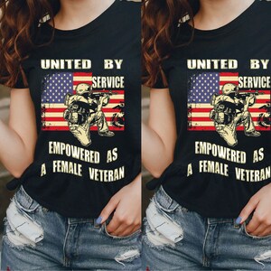 Empower as female veteran T-Shirt, Gift for veteran wife, veteran women, grandma veteran t-shirt, Veteran shirt for her.