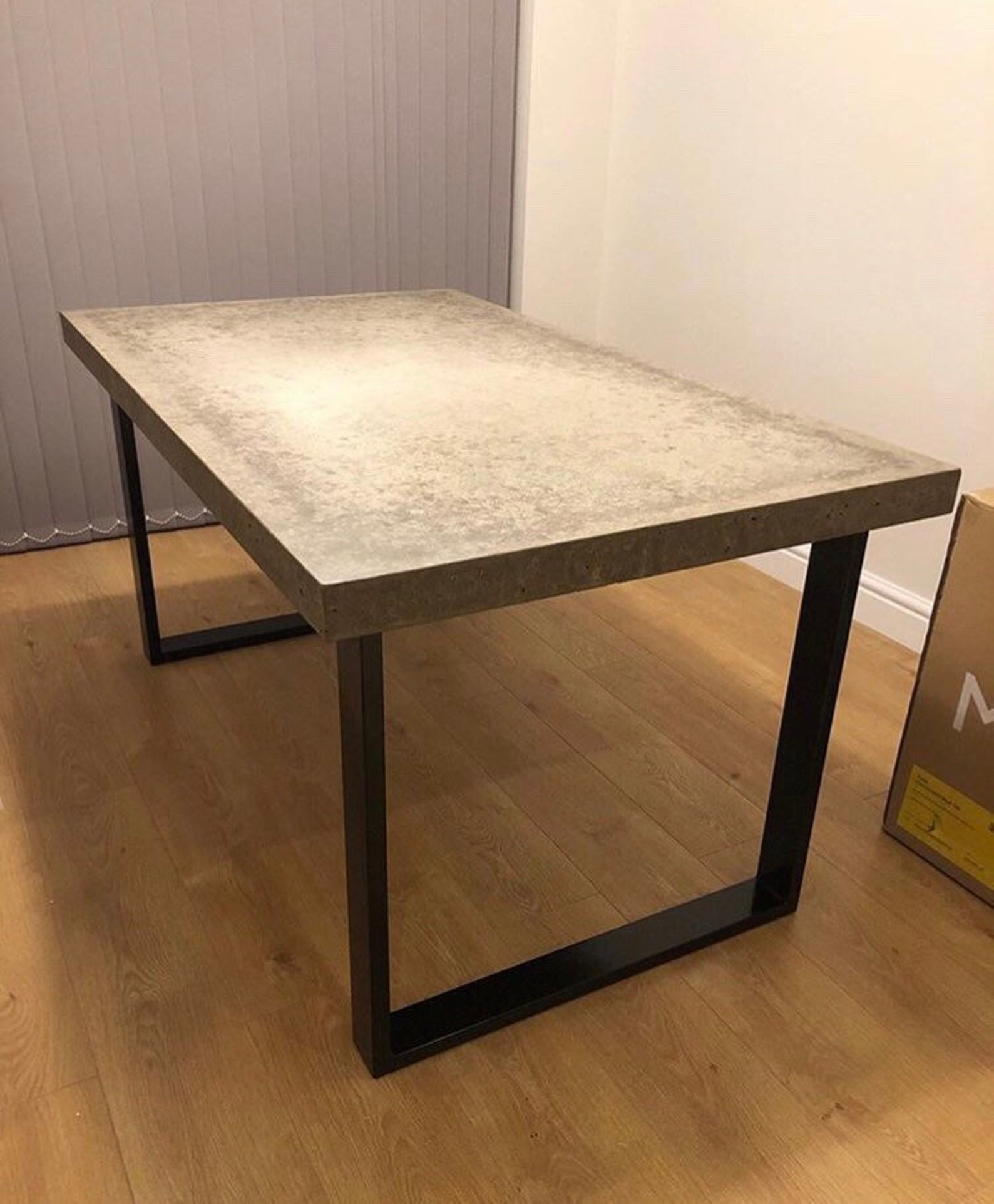 Polished Concrete Dining Table Etsy
