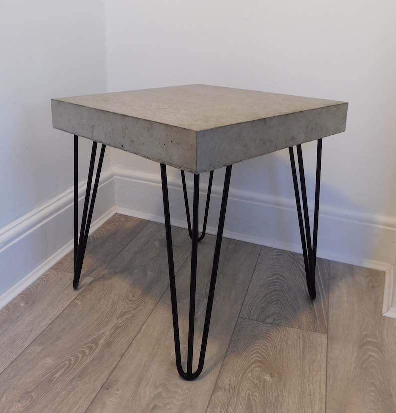 Minimalist Polished Concrete Bedside Table Etsy Singapore