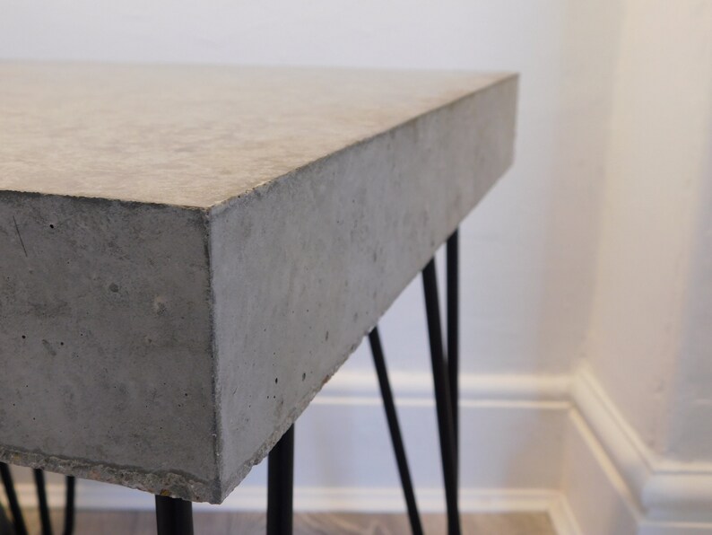 Minimalist Polished Concrete Bedside Table Etsy Singapore