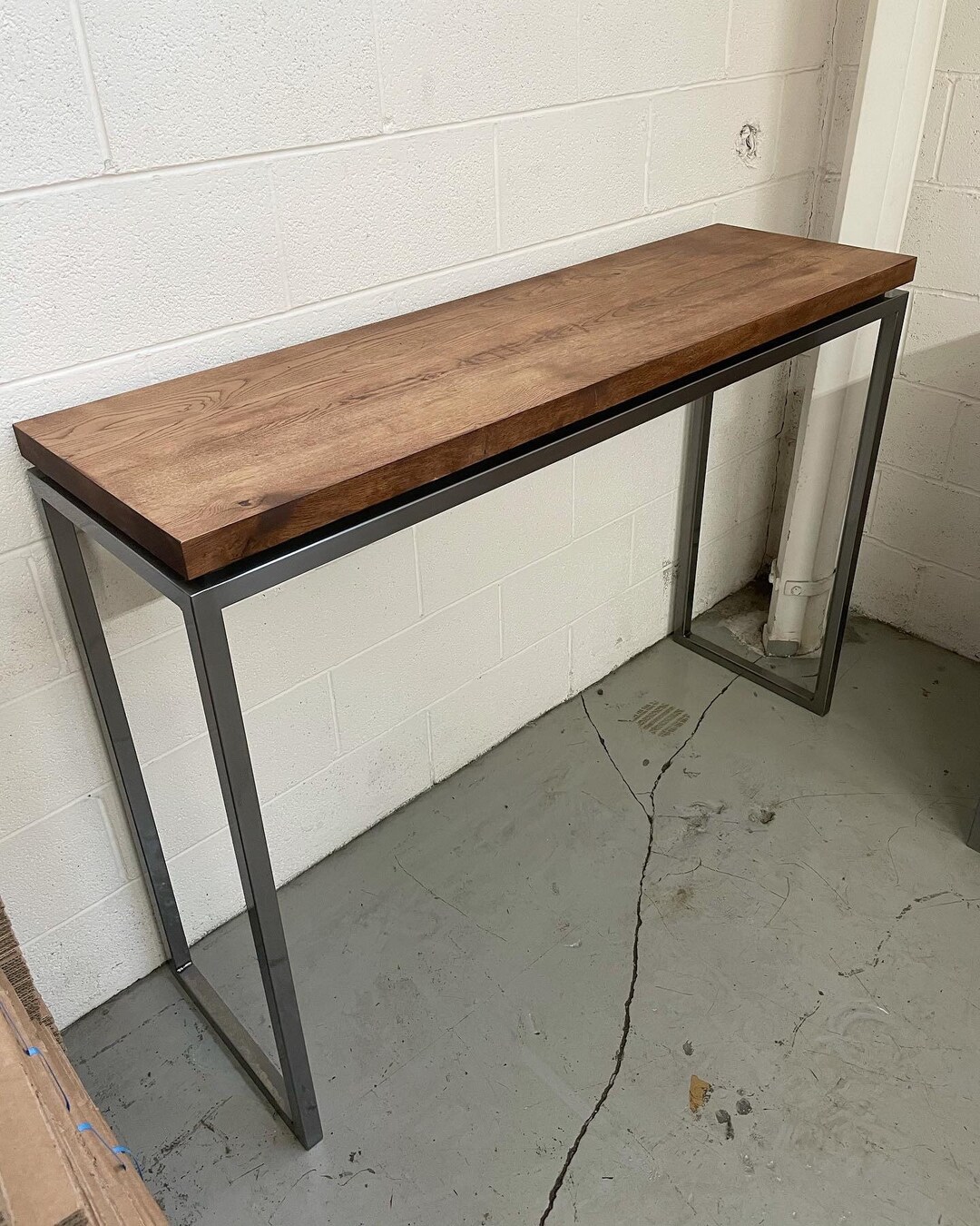 Solid Oak Breakfast Bar Table Etsy