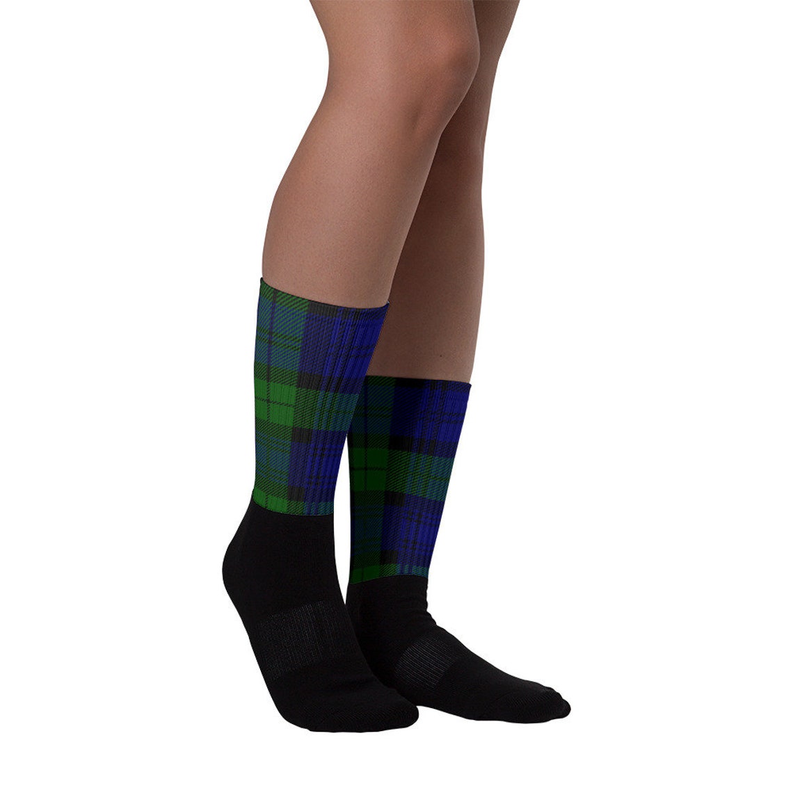 Black Watch Tartan Socks - Etsy