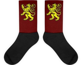 Rampant Lion | Socks | Maroon