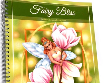 Coloring Book Fairy Bliss, High quality artist print