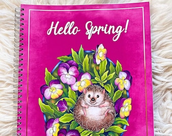 Hello Spring! Coloring Book for adults, High quality artist print