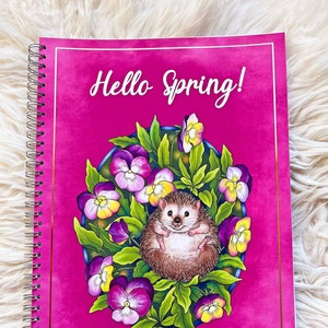 Hello Spring! Coloring Book for adults, High quality artist print