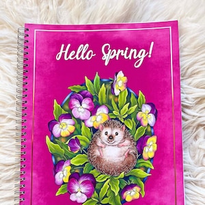 Hello Spring! Coloring Book for adults, High quality artist print