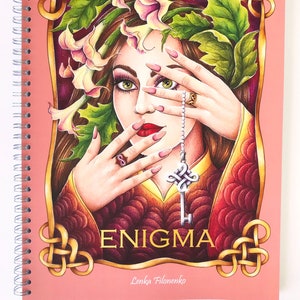 ENIGMA Coloring Book for adults, Coloring for grown ups, Art Therapy, High quality artist print