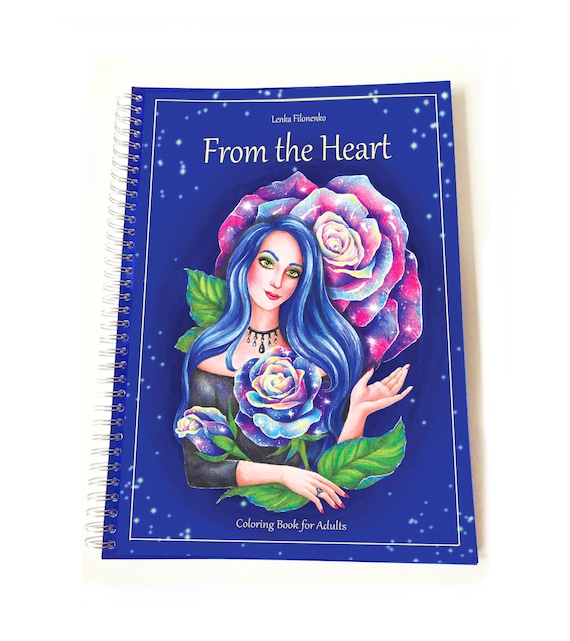 FROM THE HEART – Hand-Drawn Fantasy Coloring Book | Fairies, Witches, Mermaids | Artist Edition Print | Signed Copy