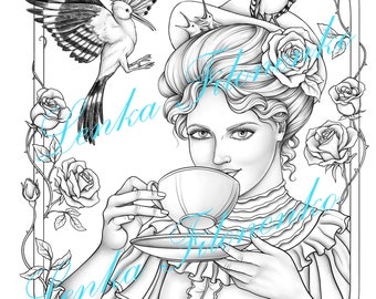 Set of Two Coloring Books Victorian Grace and Art of Tarot, Adult Coloring  Book, Art Therapy, High Quality Artist Print 