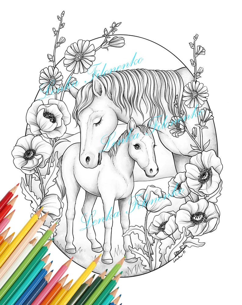 Hallo lente kleurboek – babydieren en bloemen, A4-kunstenaarseditie afbeelding 4