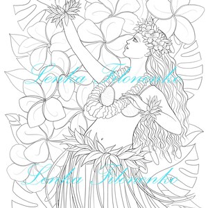 Dream Dancers LINE ART pdf Adult Coloring book download and print 21 images image 4