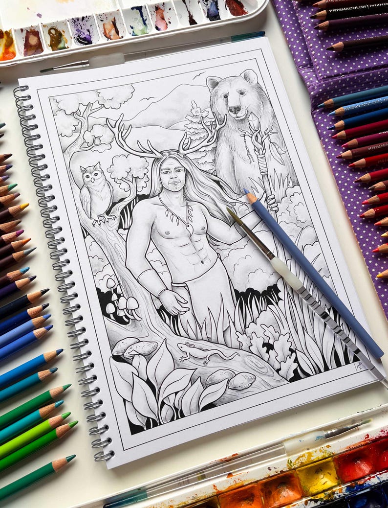 Soul of Gaia Coloring Book for Adults, High Quality Artist Print Etsy UK