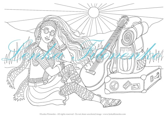 Coloriage pour adultes, coloriage page femme avec des fleurs, coloriage  adulte, art thérapie, coloriage femme -  France