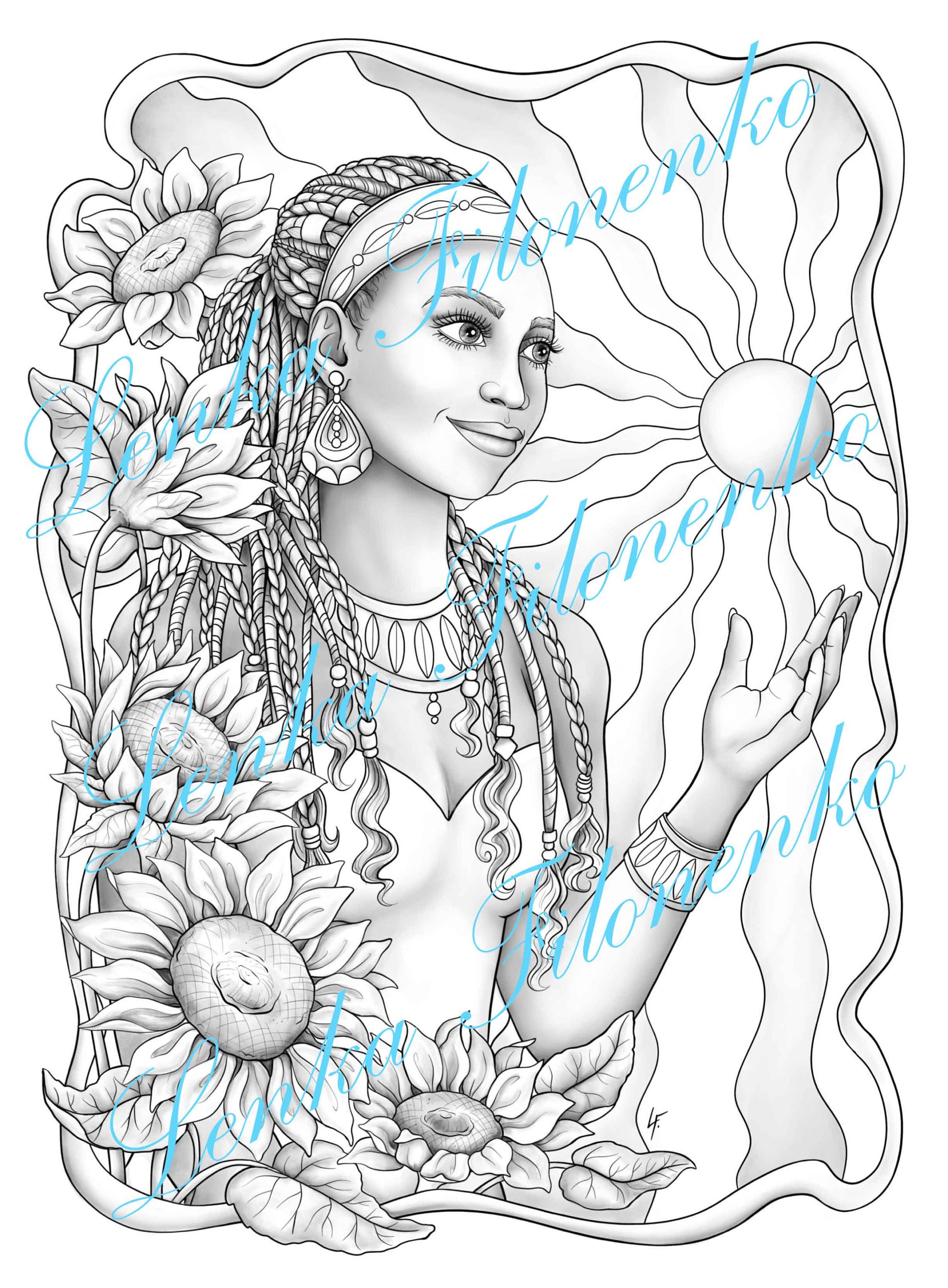 Women's Portraits Coloring Book: Floral Magic - Bring Your Inner Garden to Life in Adult Colouring Pages for Women. A World of Colors for the Female Soul [Book]