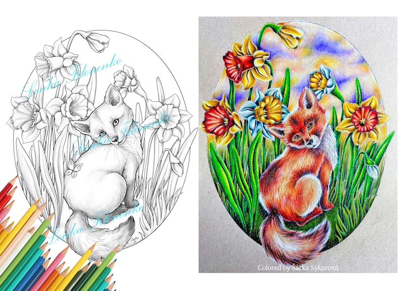 Hallo lente kleurboek – babydieren en bloemen, A4-kunstenaarseditie afbeelding 6