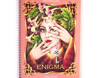 ENIGMA – Mysterieuze kleurboek voor volwassenen | Handgetekende kunst in semi-grijstinten | Artist Edition-afdruk