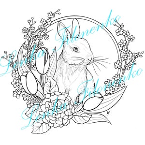 Set of 4 Coloring Pages - Line Art - Four Seasons Cute Animals, PDF ...