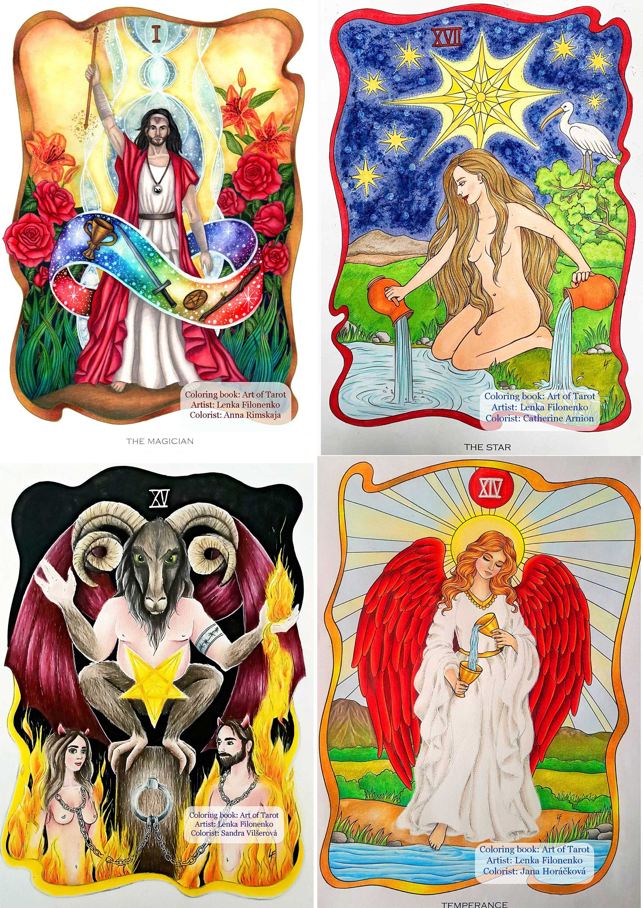 Download Tarot Coloring Book printable PDF Major Arcana coloring ...