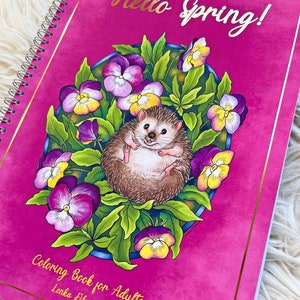 Hallo lente kleurboek – babydieren en bloemen, A4-kunstenaarseditie afbeelding 2
