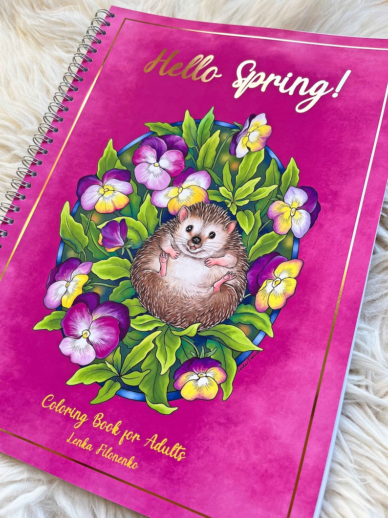 Hallo lente kleurboek – babydieren en bloemen, A4-kunstenaarseditie afbeelding 2