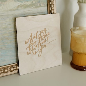 What Joy For Those Who Trust In You | Christian Wood Wall Sign | Laser Engraved Wall Hanging | Christian Signs