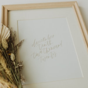 handwritten date print