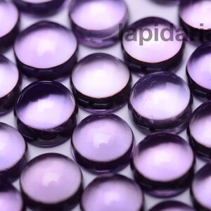 Brazilian (pink) Amethyst cabochons 6mm rounds 1st quality CLEAN