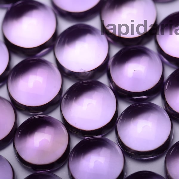 Brazilian (pink) Amethyst cabochons 7mm rounds 1st quality CLEAN