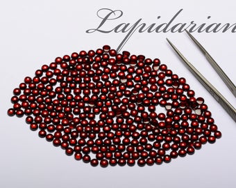 Red Garnet Cabochons 4mm rounds 1st quality