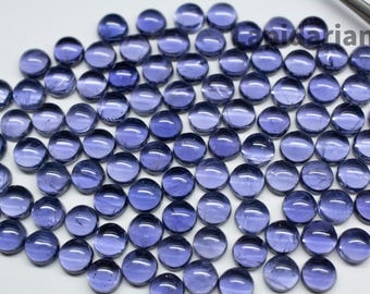 Natural Iolite 5mm Round Cabochons.