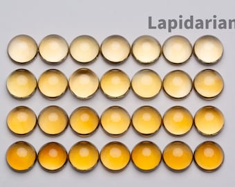 Natural Citrine cabochons 12mm rounds CLEAN
