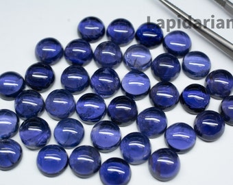 Natural Iolite 8mm Round Cabochons.