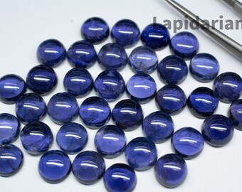 Natural Iolite 8mm Round Cabochons.