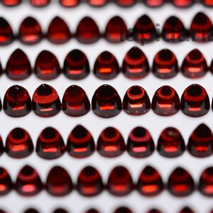 Red Garnet Cabochons 3mm Bullets